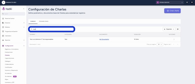 Buscador de registros de la tabla