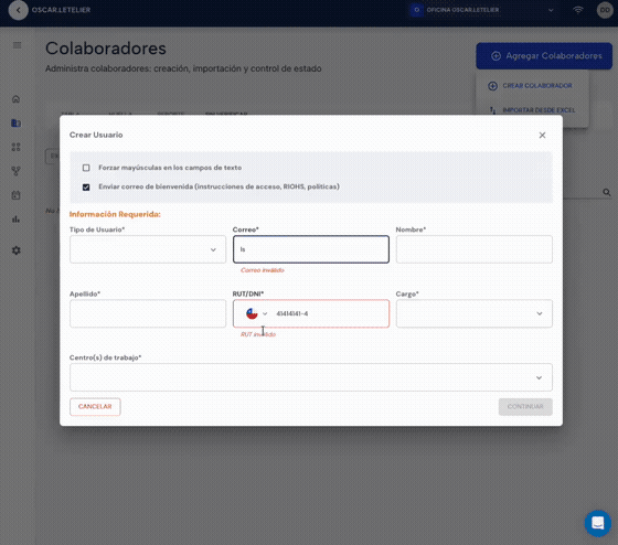 Recorrido por la verificación de un colaborador desde la web