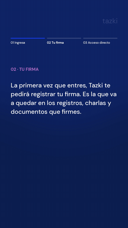 Paso 2: dibujar la firma en el recuadro y tocar Registrar firma